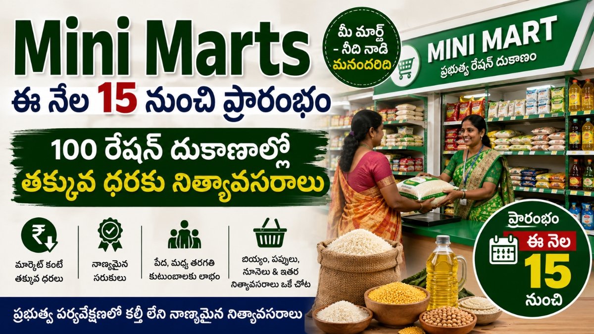 Mini Marts AP ration shops low price grocery stores