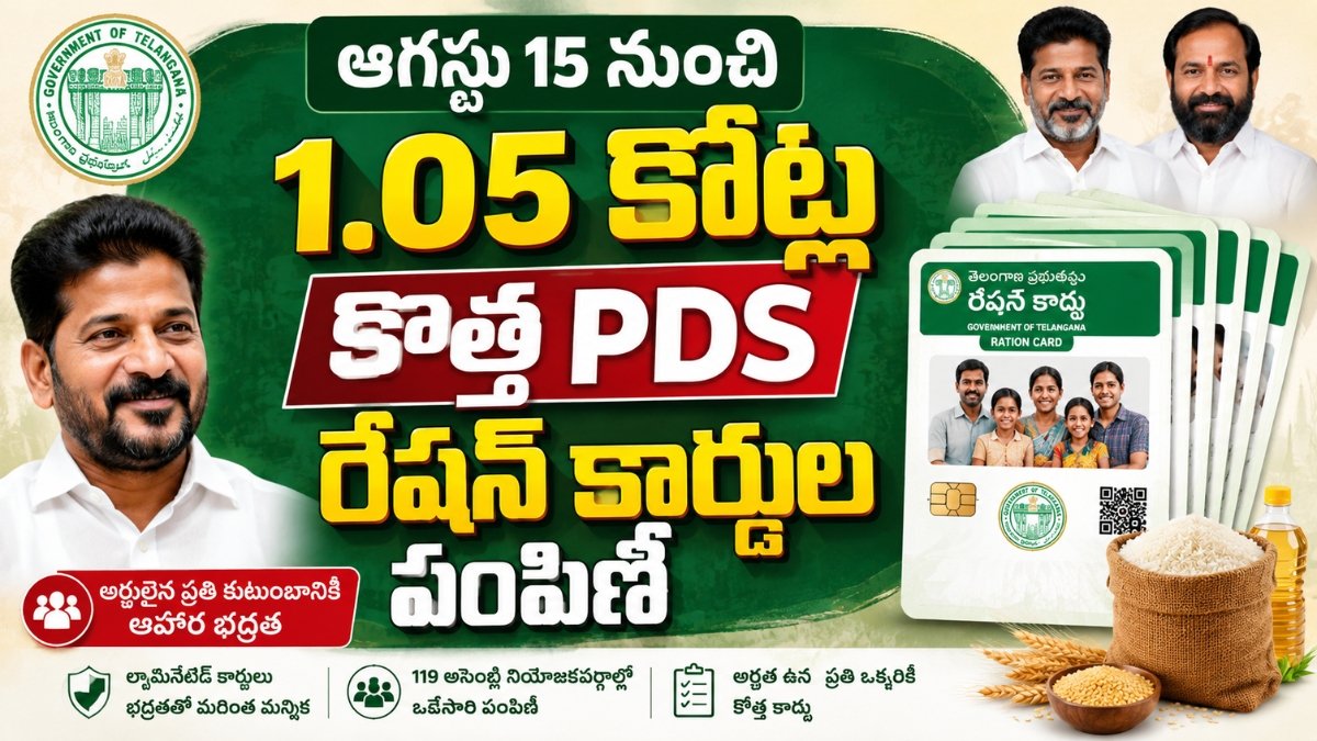 Ration Cards Distribution Telangana New Laminated PDS Cards